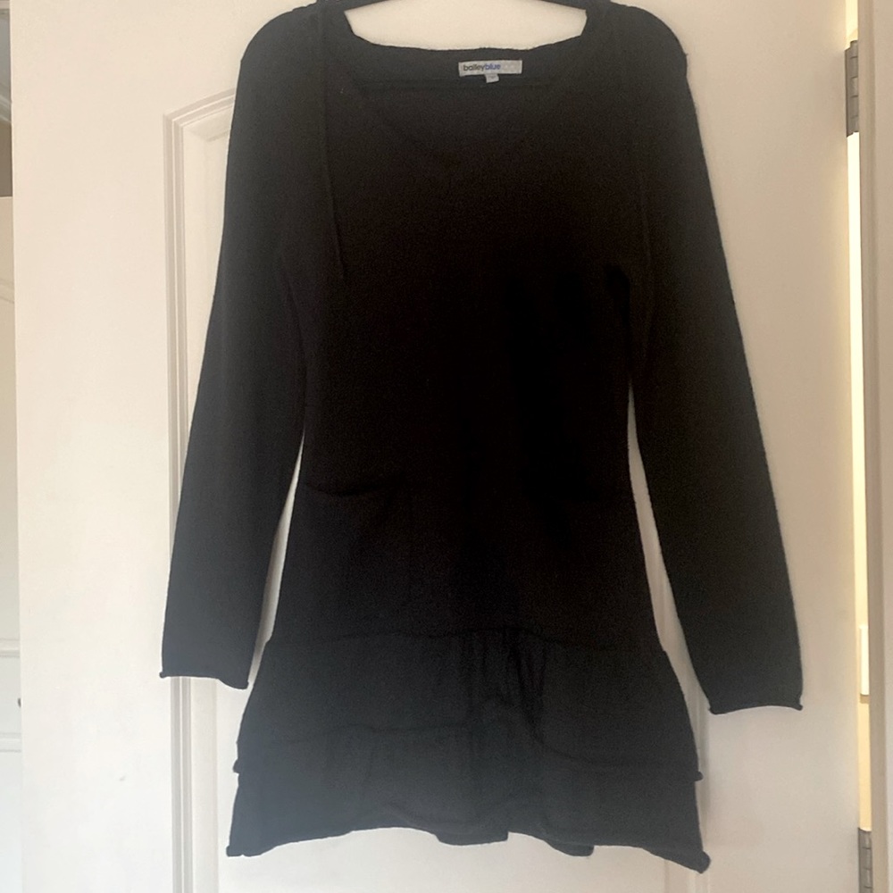 Bailey blue, black size S hooded mini dress